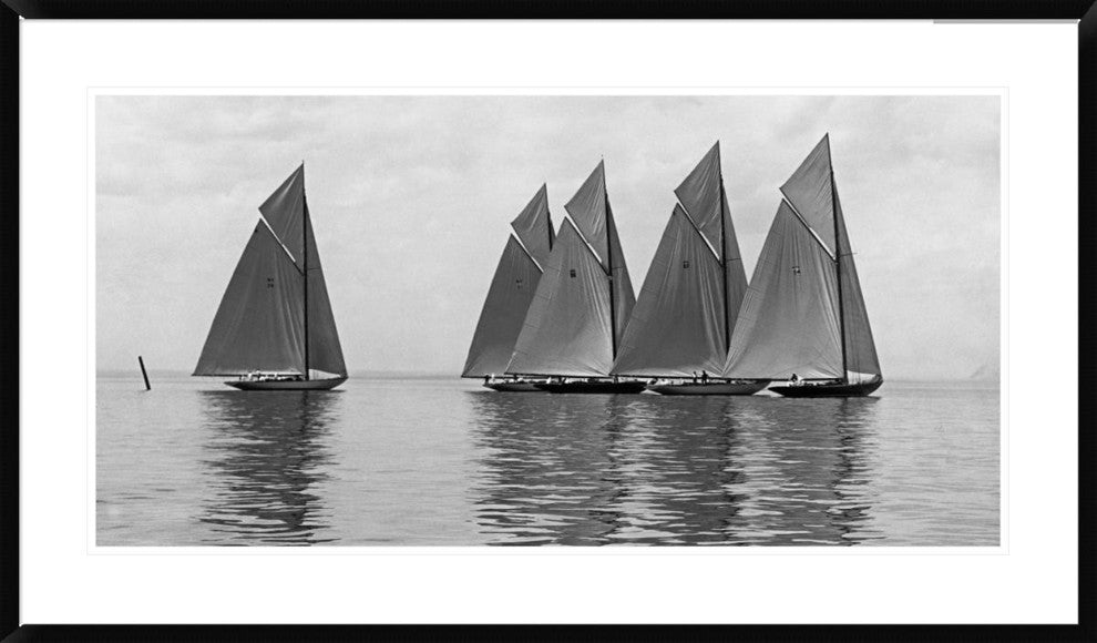 "The Istalena Greyline in a Race, 1921"  by Edwin Levick, 44x26"
