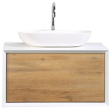 Eviva Santa Monica 30" White Oak Wall Mount Vanity