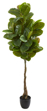 Nearly Natural 65ï¿½ Rubber Leaf Artificial Tree (Real Touch)