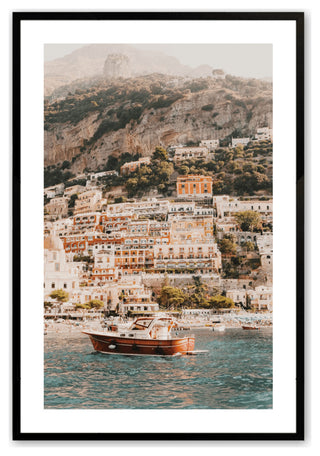 Satin Black 18" x 24" Seaside Bliss Framed Print