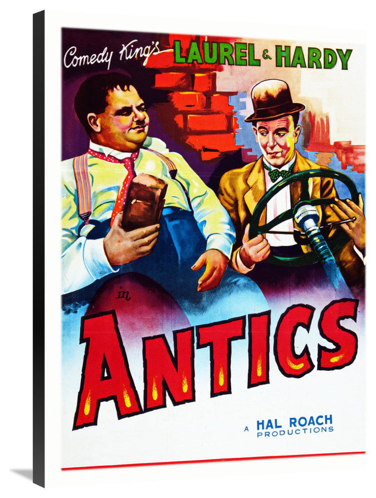 "Laurel & Hardy - Antics" Canvas by Hollywood Photo Archive, 27x36"