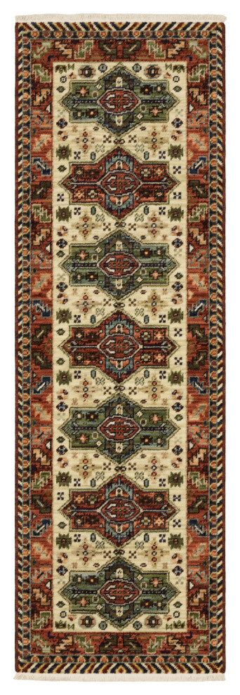 Oriental Weavers Lilihan 8022R Medallion Rug, Red, 3'3"x5'