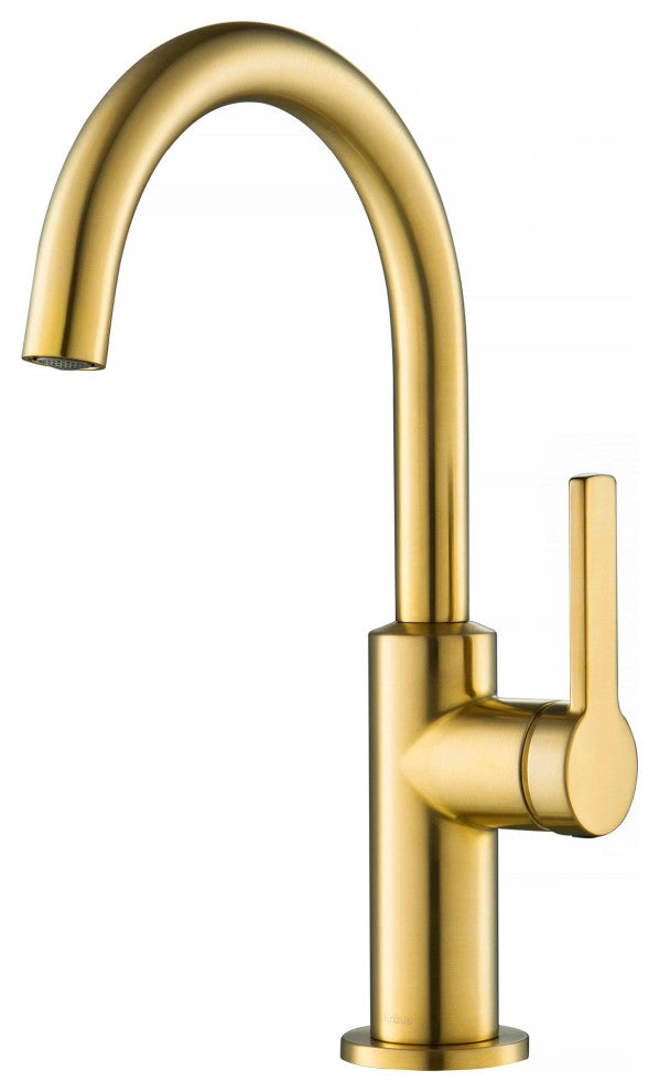 Oletto 1-Hole Kitchen Bar Faucet Brushed Brass, Model KPF-2822BB