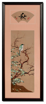 Silk Embroidery Chinese Wall Art of Four Season Flowers, Birds and Flowers of Seasons