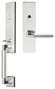 Aurora Lever, Mortise Entry Handleset, Left Hand, Polished Stainless Steel