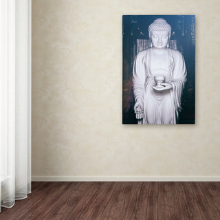 Philippe Hugonnard 'White Buddha' Canvas Art, 24"x16"