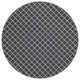 Indoor/Outdoor York YO1 Black Machine Washable 6' x 6' Rug