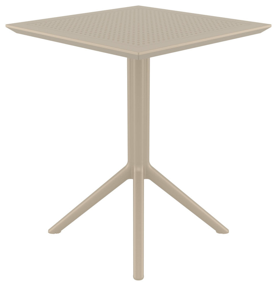 Sky Square Folding Table 24 inch Taupe