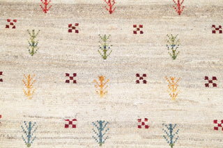 Consigned, Oriental Gabbeh Persian Style Area Rug Hand-Knotted, Beige, 4'9"X3'6"
