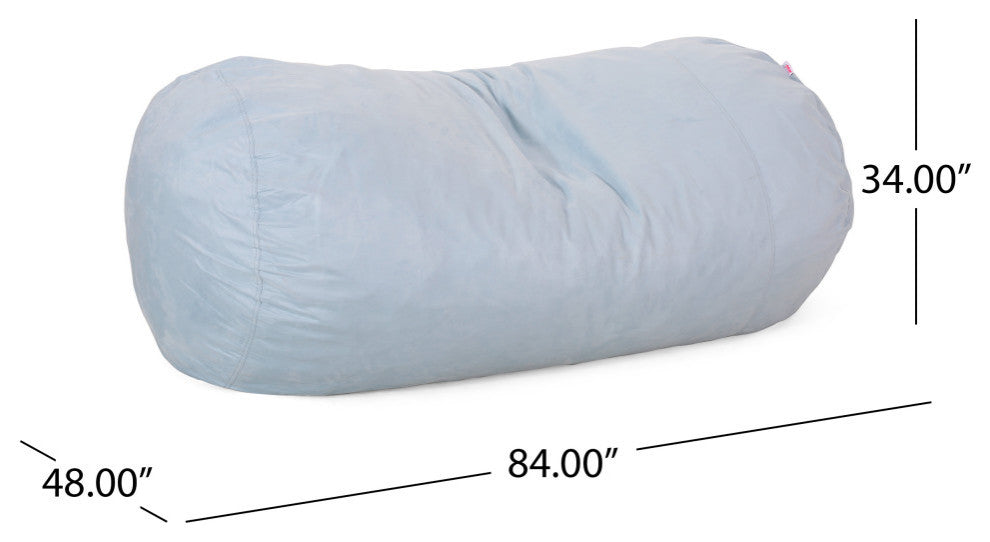 Liberty Modern 8 Foot Microfiber Pastel Bean Bag, Sea Foam Teal