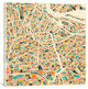 "Abstract City Map of Amsterdam" by Jazzberry Blue, 12x12x1.5