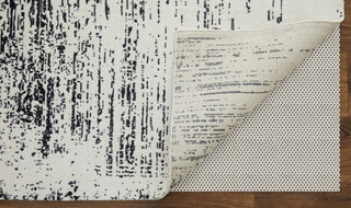 Eshwar R8928 Modern/Industrial/Global Rug, Black/White, 10'x14'