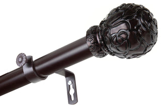 Davor 1" Curtain Rod, Mahogany, 160-240"