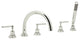 Rohl A2214Lmpn Polished Chrome Lombardia Deck Mounted Roman Tub Faucet With