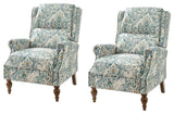 30.5" Manual Recliner Set of 2, Blue
