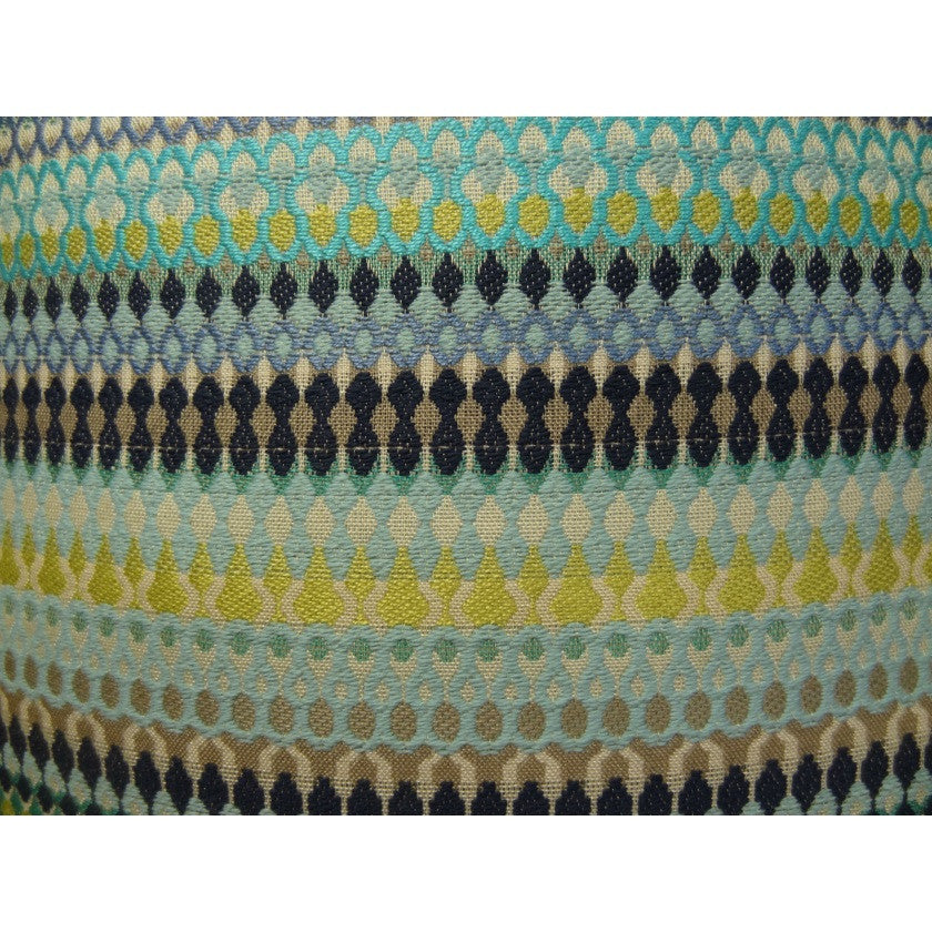Plutus Alpenglow Turquoise Handmade Throw Pillow, (12" x 20")