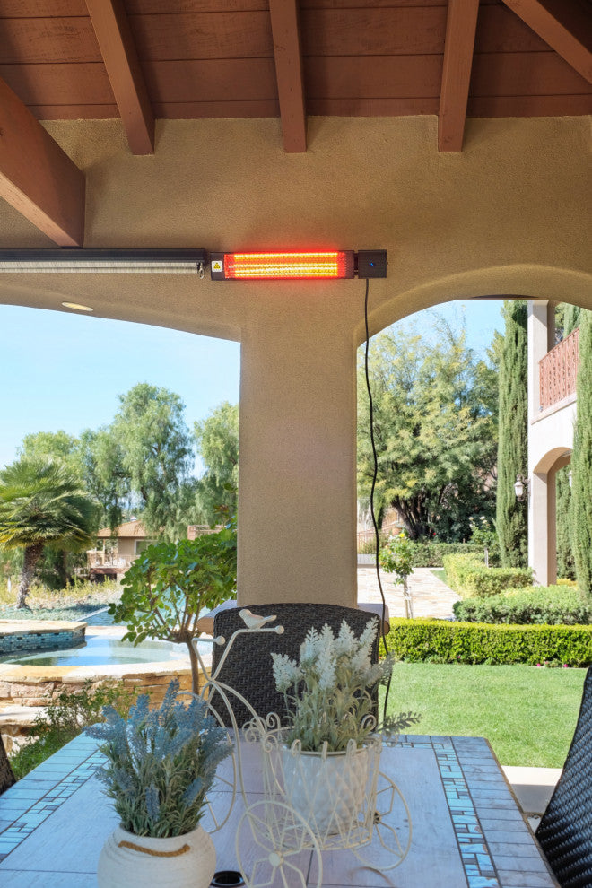 Permasteel 1500W Electric Mounted Patio Heater with Remote Control