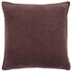 Wine Solid Pearl Beaded Edge Throw Pillow