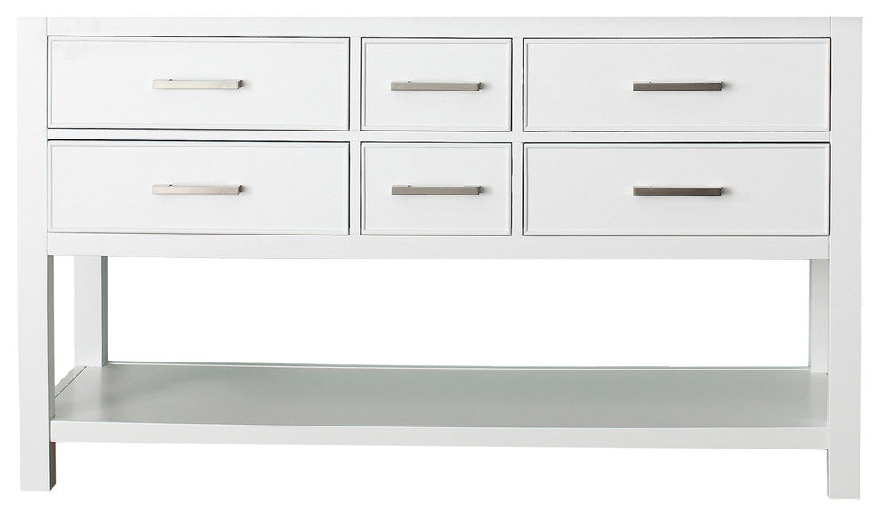 Avanity Brooks 60" Vanity Only, White Finish