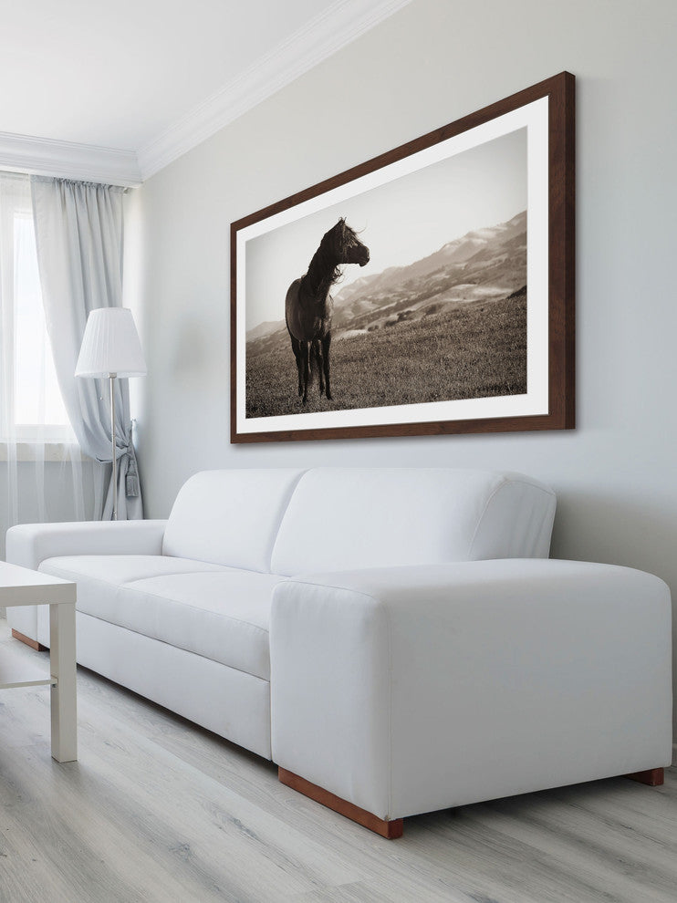 "Horse in Wind" Framed Painting Print, 24x16