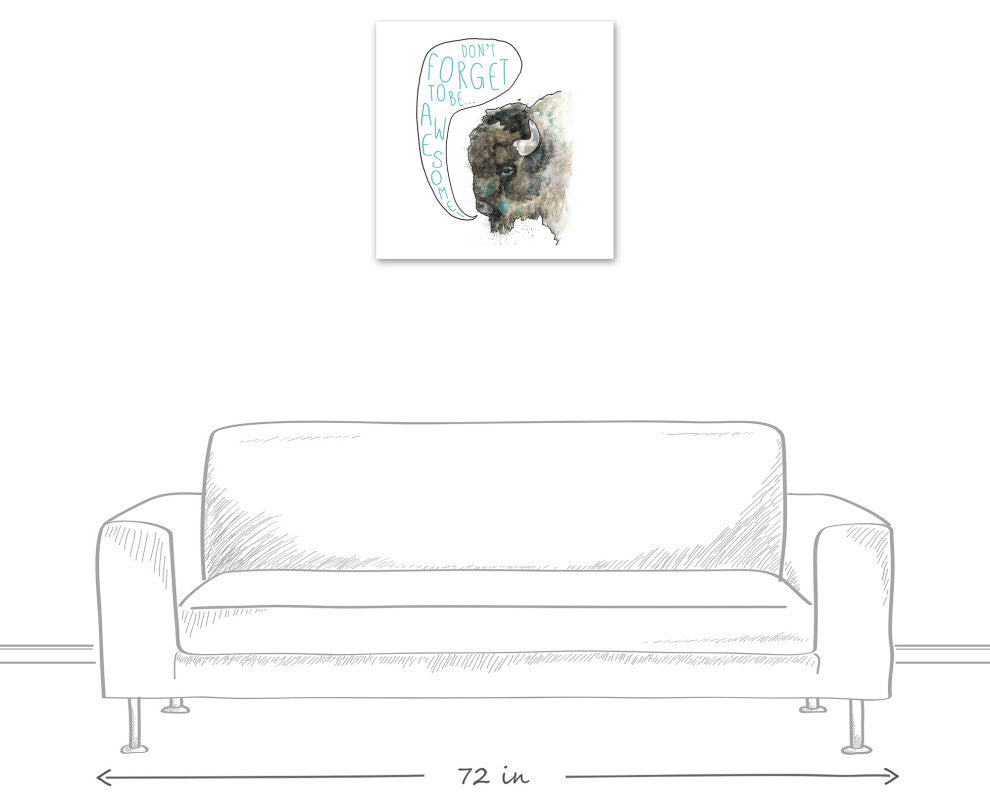 Don't Forget Buffalo 24x24 Canvas Wall Art