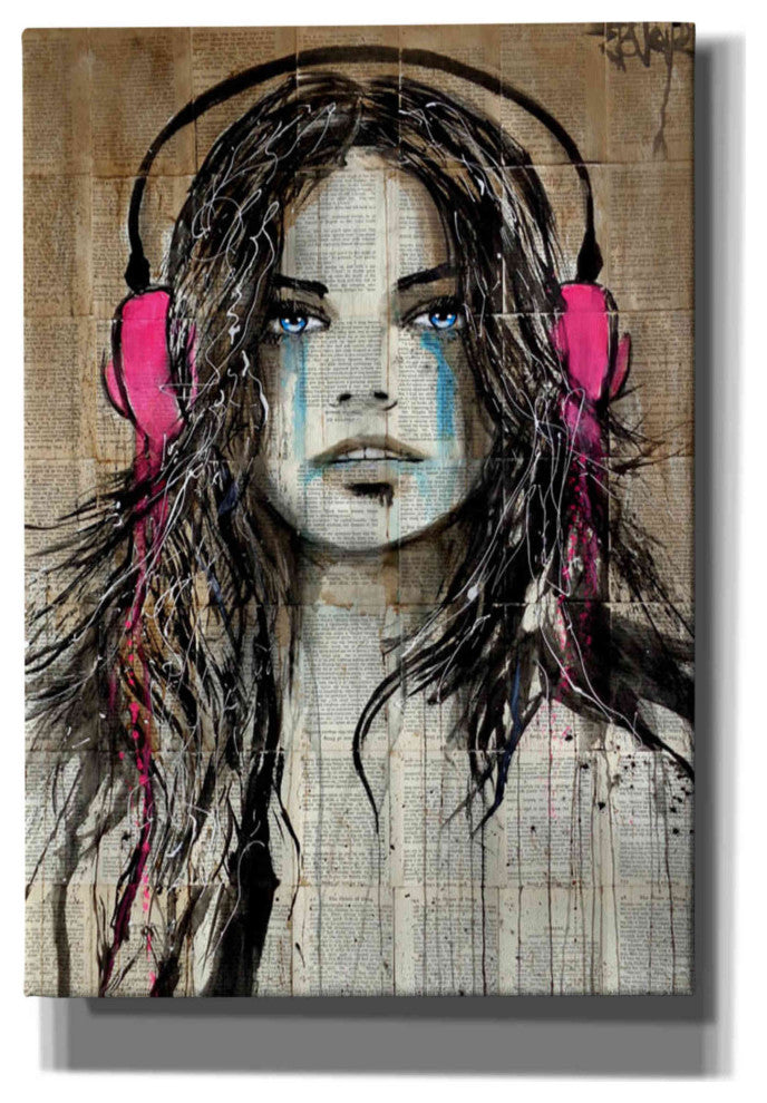 Epic Graffiti "Wiredforsound" by Loui Jover, Giclee Canvas Wall Art, 18"x26"