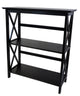 Montego Bookcase, Black, 3 Shelf