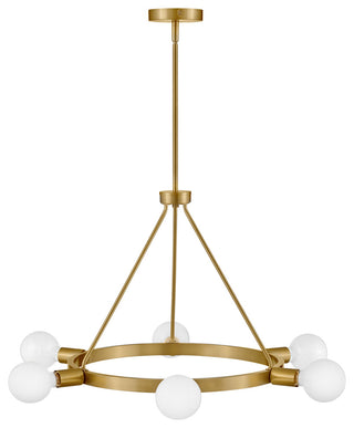 Lark Orla 36" Medium Single Tier Chandelier, Lacquered Brass