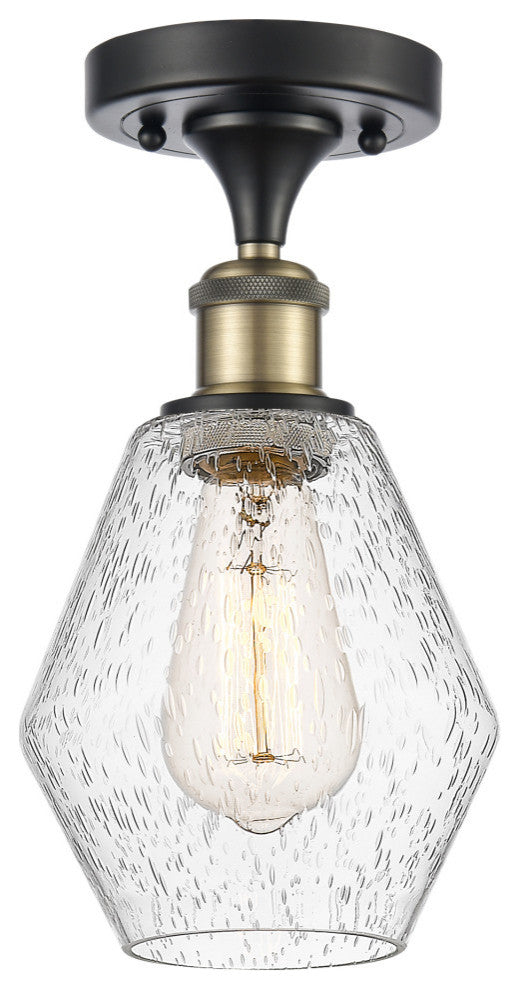 Innovations 516-1C-BAB-G654-6-LED 1-Light Semi-Flush Mount, Black Antique Brass