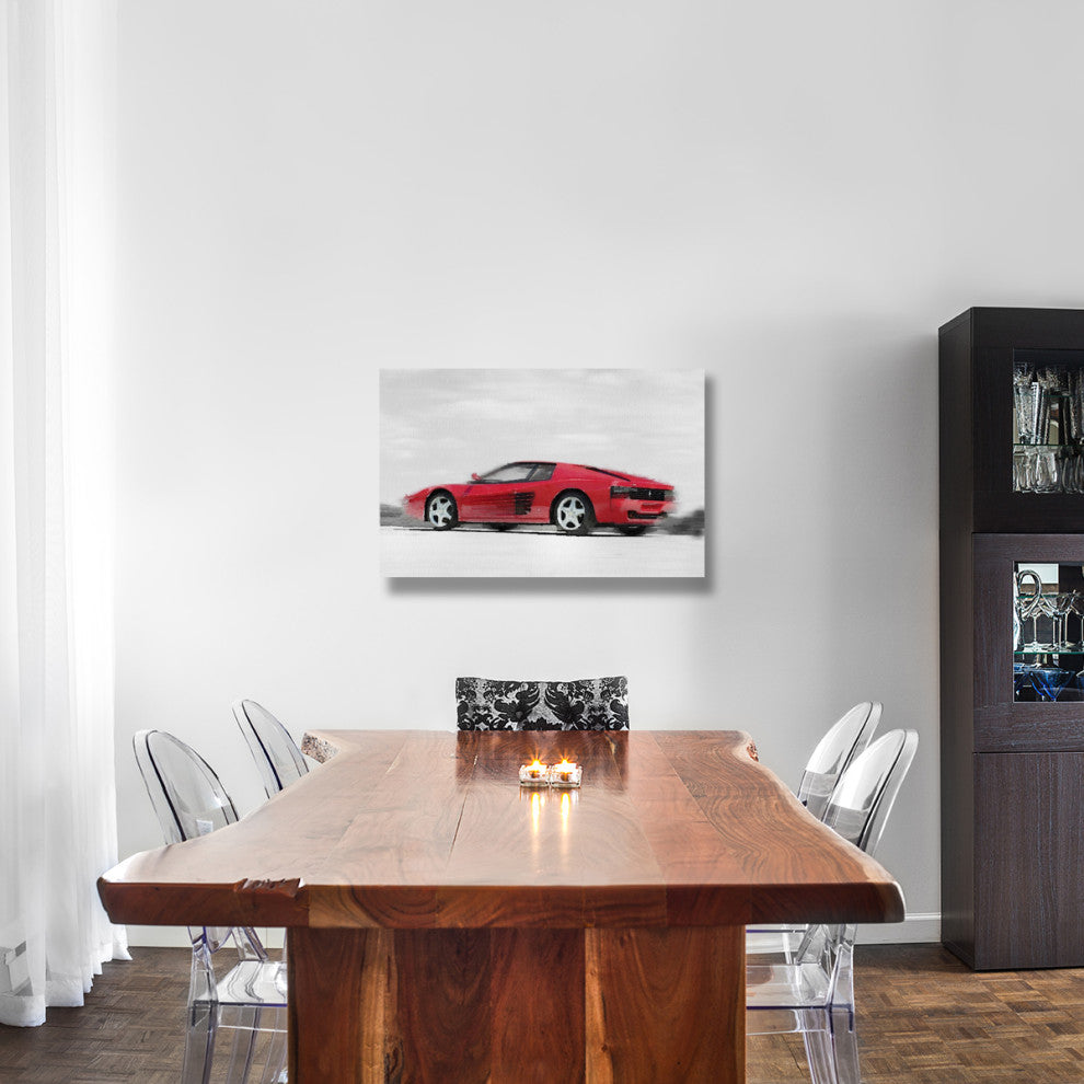 "Ferrari 512 TR Testarossa Watercolor" Fine Art Print
