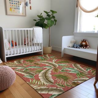 Addison Premium Washable Mayfield AMF196 Red 9' x 12' Rug