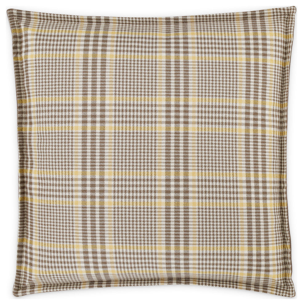 Newport Leeds 17" Plaid Throw Pillow, Set of 2, Pewter