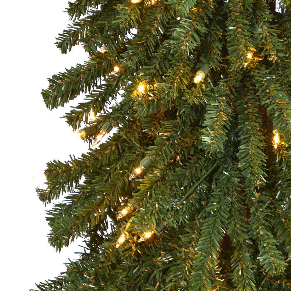 6' Grand Alpine Faux Xmas Tree W/Lights & 601 Bendable Branches W/Natural Trunk