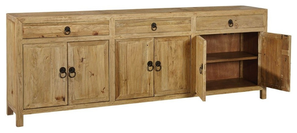 Brooklyn 90.5" Rustic Reclaimed Elm Sideboard