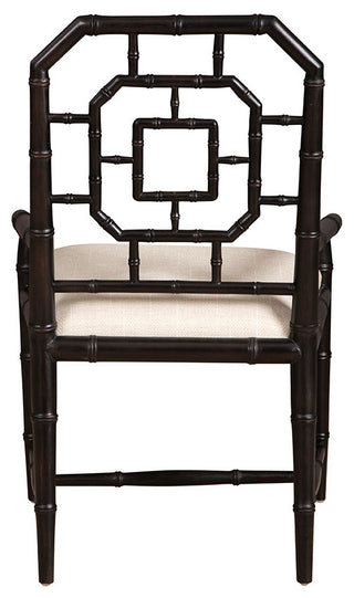 Lahara Mahogany Upholstered Dining Chair, Black