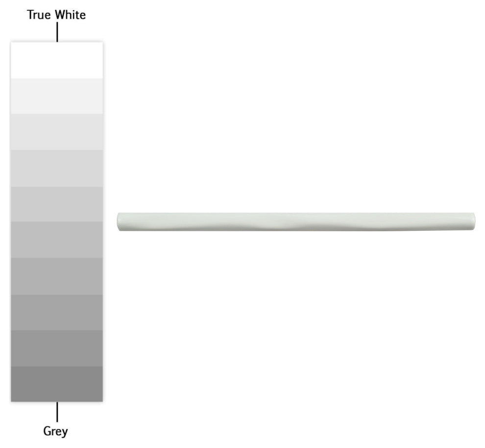 Listelo Ceramic Liner Wall Trim Tile, Blanco, Pencil Listelo
