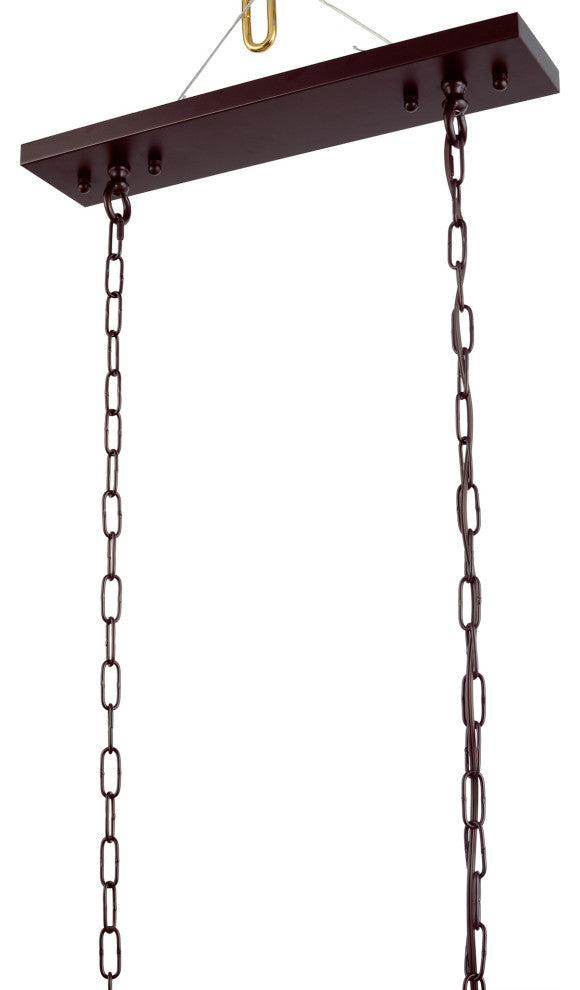 Artistry Lighting Reston Rectangular Chandelier 36x14x18, Brown