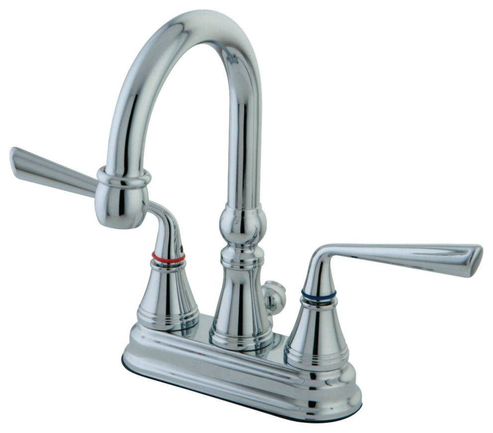 Kingston Brass 4" Centerset Bathroom Faucet, Polished Chrome