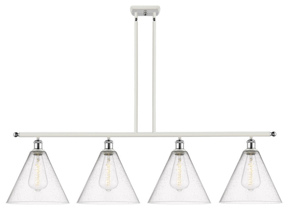 Innovations 516-4I-WPC-GBC-124-LED 4 Light Island Light, White, Polished Chrome