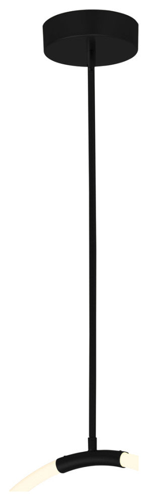 Hoops 1 Light LED Chandelier With Black Finish