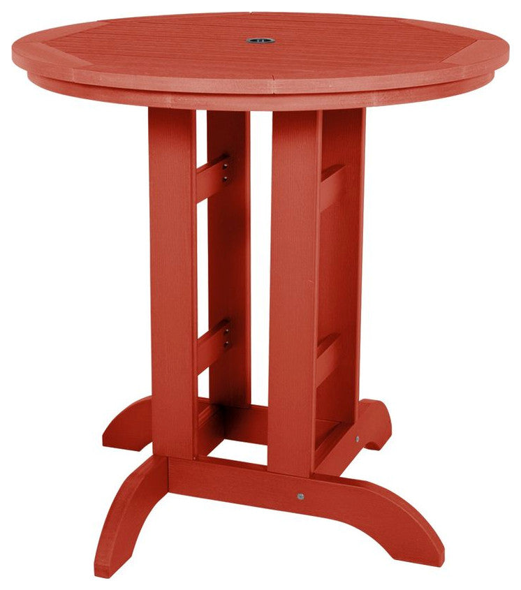 Round Counter-Height Dining Table, 36'', Rustic Red