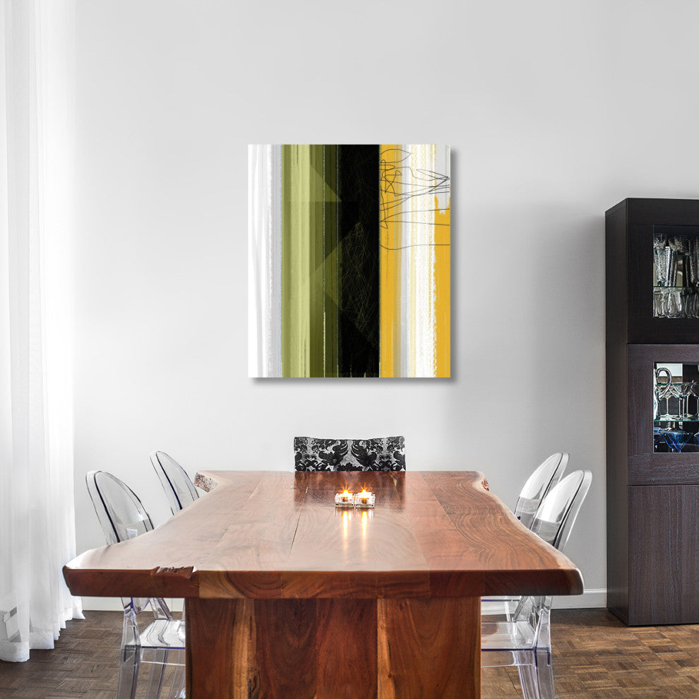 "Abstract Green And Yellow" Fine Art Print