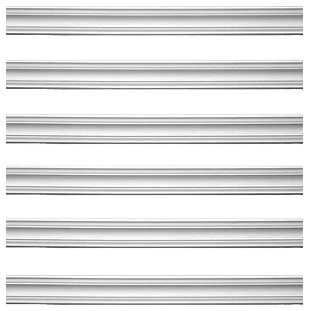 Cornice White Urethane Engelmann Design 6 Pieces Totaling 473.25" Length