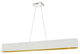 30W Horizontal Matte White Pendant w/ White/Gold Shade, AUB-R5030HP-MW-692