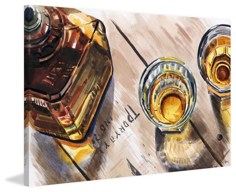 "Ap ro" Painting Print on Wrapped Canvas, 36"x24"
