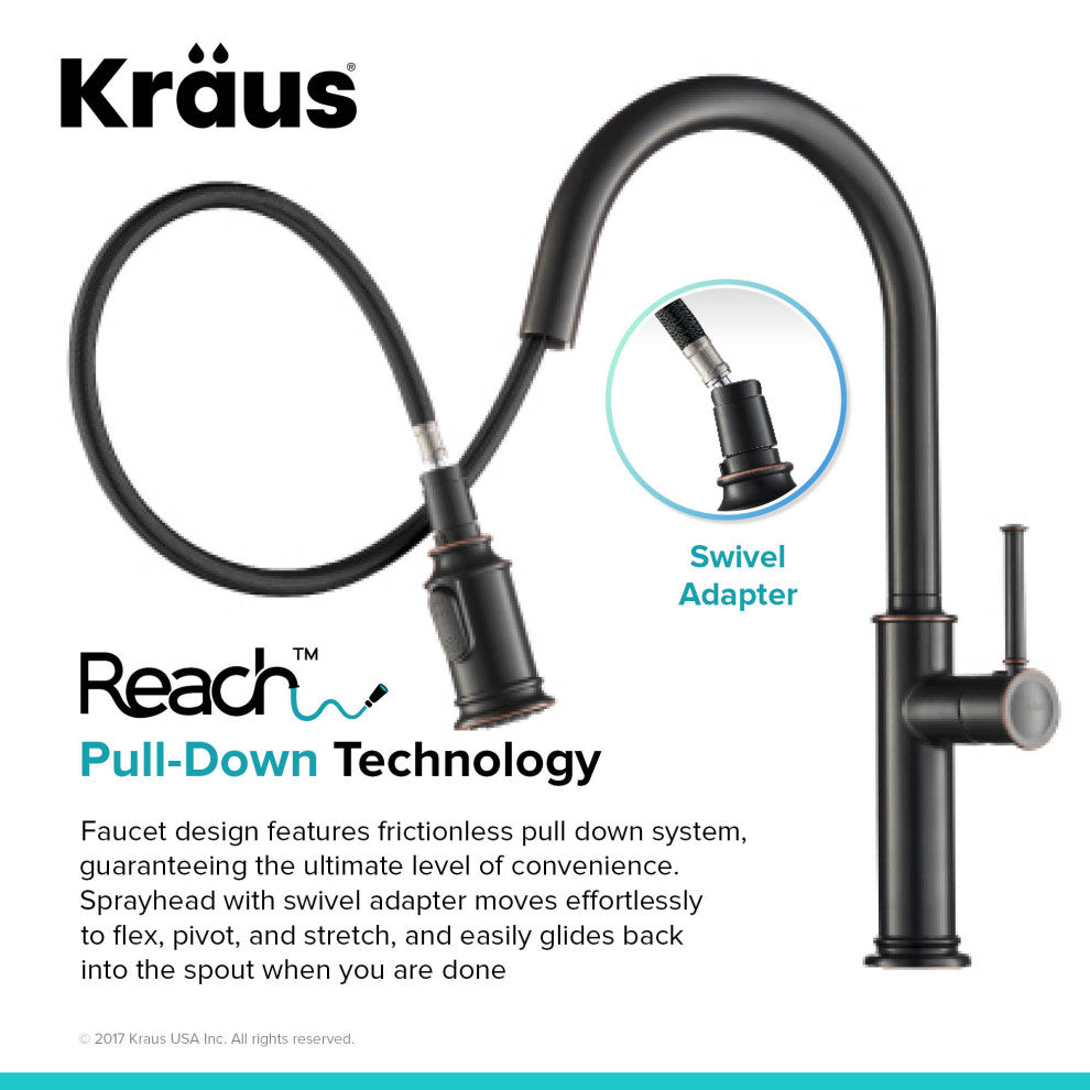 Sellette Pull-Down Kitchen Faucet, Oil Rubbed Bronze