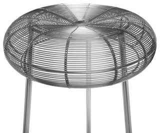 Tuscany Durable Metal Stool, Silver, Bar Height