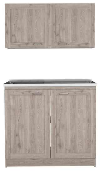 Perseus Cabinet Set, Light Gray
