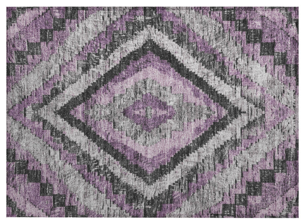 Machine Washable Indoor/Outdoor Chantille ACN1890 Violet 1'8" x 2'6" Rug