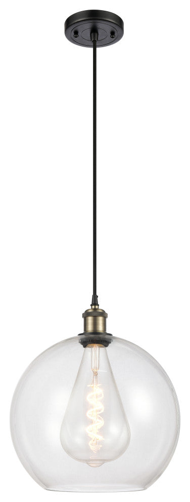 Innovations 516-1P-BAB-G122-12 1-Light Mini Pendant, Black Antique Brass